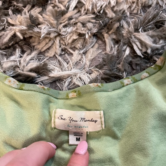 See You Monday Green Flutter Sleeve Sundress - Picture 8 of 8